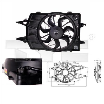 TYC 810-0018 - Ventilátor motora -