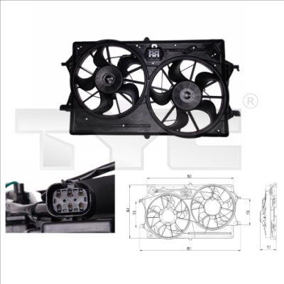 TYC 810-0019 - Ventilátor motora -