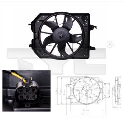 TYC 810-0020 - Ventilátor motora -