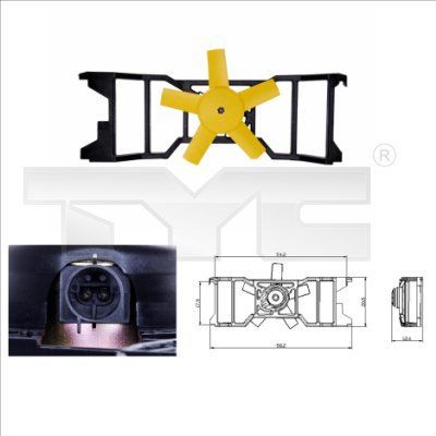 TYC 810-0021 - Ventilátor motora -