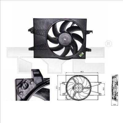TYC 810-0025 - Ventilátor motora -