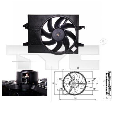 TYC 810-0026 - Ventilátor motora -