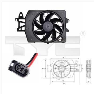 TYC 810-0032 - Ventilátor motora -