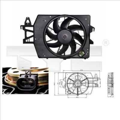 TYC 810-0034 - Ventilátor motora -