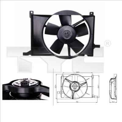 TYC 825-0002 - Ventilátor motora -
