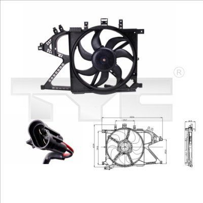 TYC 825-0008 - Ventilátor motora -
