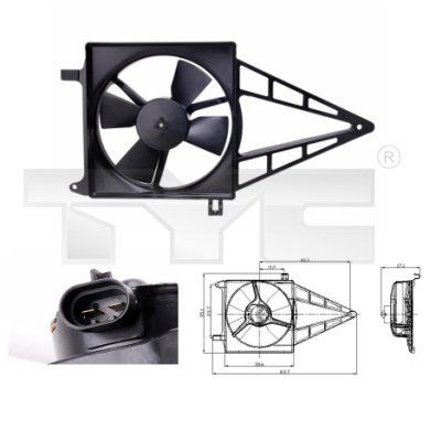 TYC 825-0012 - Ventilátor motora -