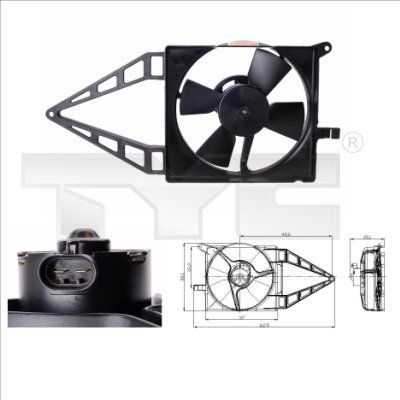 TYC 825-0013 - Ventilátor motora -