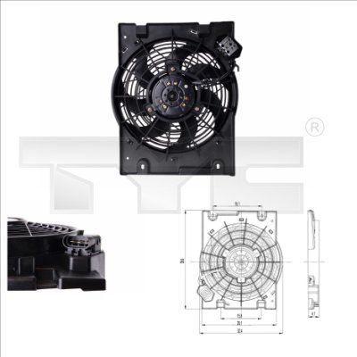 TYC 825-0014 - Ventilátor motora -