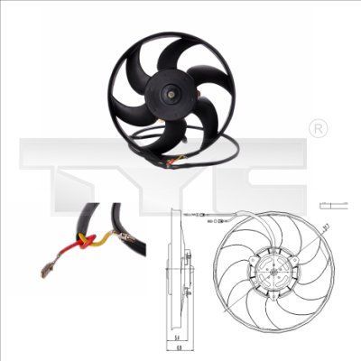 TYC 826-0001 - Ventilátor motora -