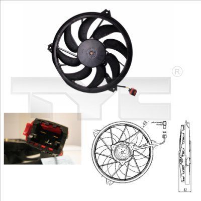 TYC 826-0004 - Ventilátor motora -