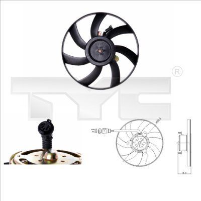 TYC 831-0003 - Ventilátor motora -
