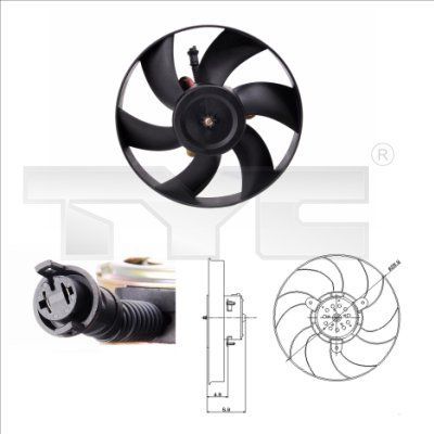 TYC 831-0004 - Ventilátor motora -