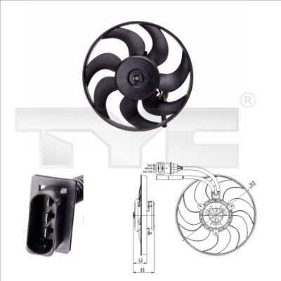 TYC 831-0009 - Ventilátor motora -