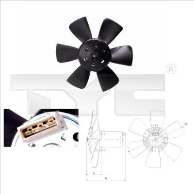 TYC 831-0011 - Ventilátor motora -