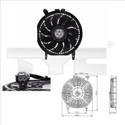 TYC 836-0004 - Ventilátor motora -