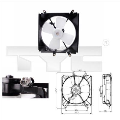 TYC 836-0006 - Ventilátor motora -