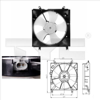 TYC 836-0008 - Ventilátor motora -