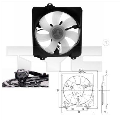 TYC 836-0009 - Ventilátor motora -