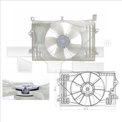 TYC 836-0013 - Ventilátor motora -
