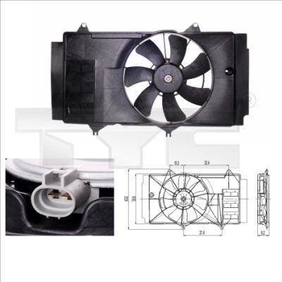 TYC 836-0014 - Ventilátor motora -
