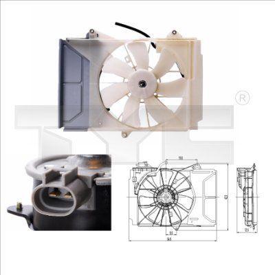 TYC 836-0015 - Ventilátor motora -
