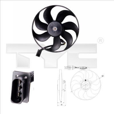TYC 837-0002 - Ventilátor motora -