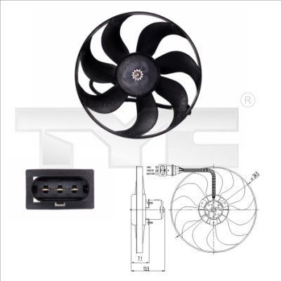 TYC 837-0003 - Ventilátor motora -