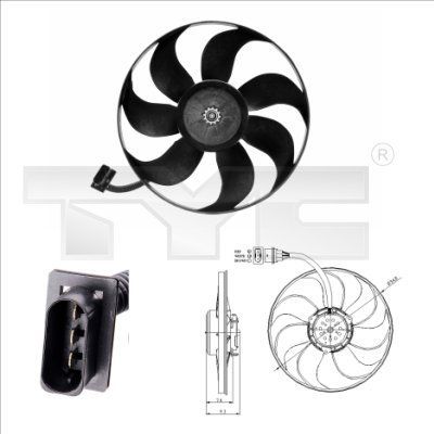 TYC 837-0004 - Ventilátor motora -