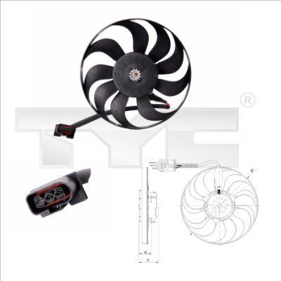 TYC 837-0005 - Ventilátor motora -