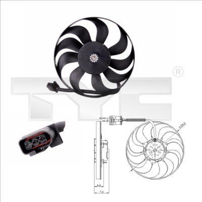 TYC 837-0006 - Ventilátor motora -