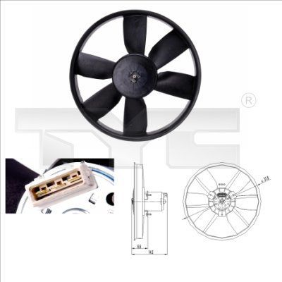 TYC 837-0009 - Ventilátor motora -