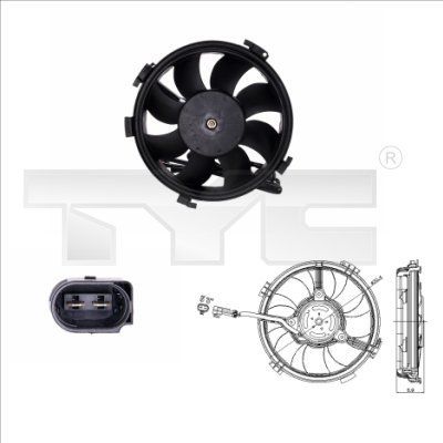 TYC 837-0015 - Ventilátor motora -