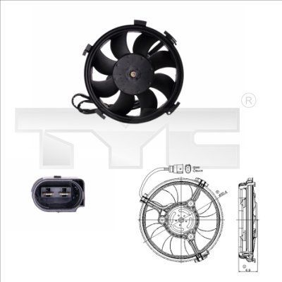 TYC 837-0016 - Ventilátor motora -