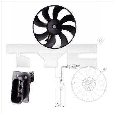 TYC 837-0020 - Ventilátor motora -