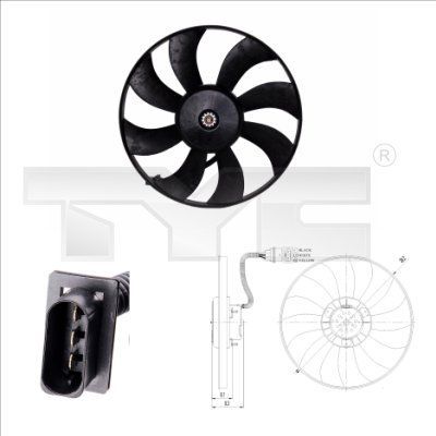 TYC 837-0021 - Ventilátor motora -