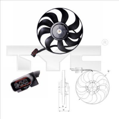 TYC 837-0022 - Ventilátor motora -