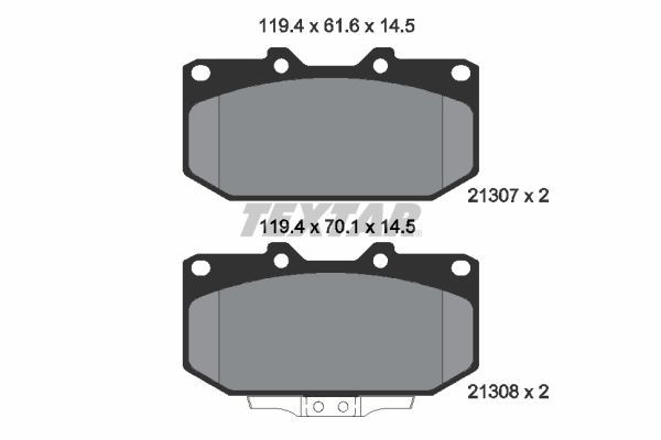 Textar 2130701 - Brzdové platničky -
