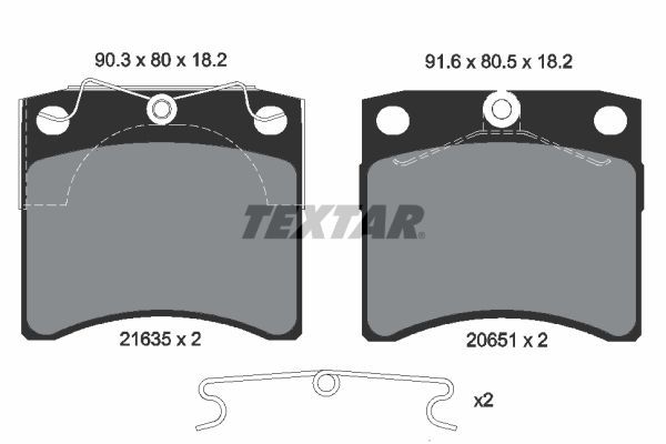 Textar 2163501 - Brzdové platničky -