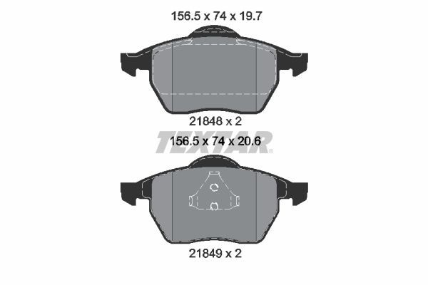 Textar 2184802 - Brzdové platničky -