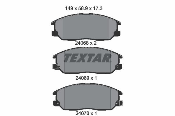 Textar 2406801 - Brzdové platničky -