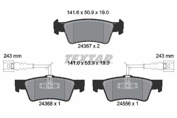 Textar 2436701 - Brzdové platničky -