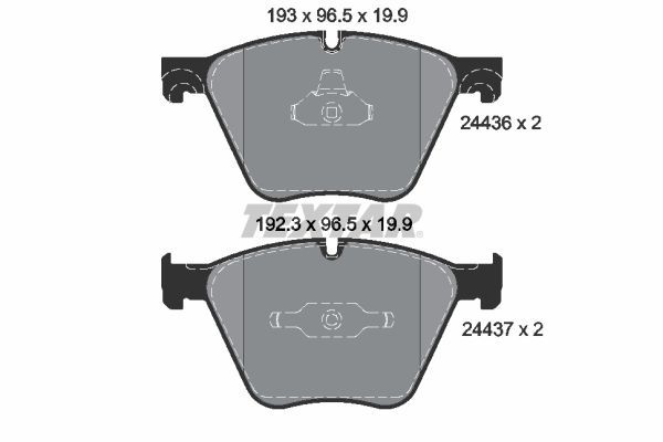 Textar 2443601 - Brzdové platničky -