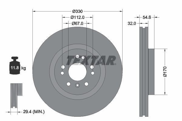 Textar 92150603 - Brzdový kotúč -