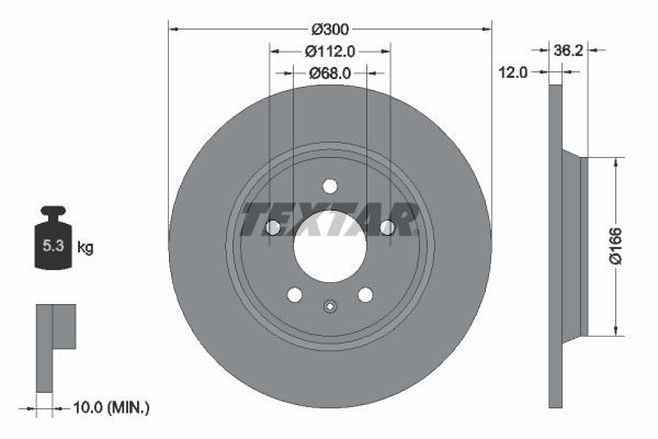 Textar 92160103 - Brzdový kotúč -