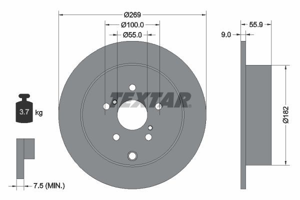 Textar 92170403 - Brzdový kotúč -