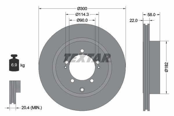 Textar 92170603 - Brzdový kotúč -