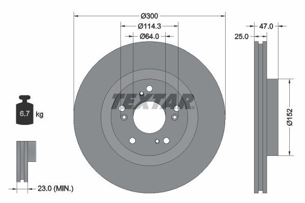Textar 92177903 - Brzdový kotúč -