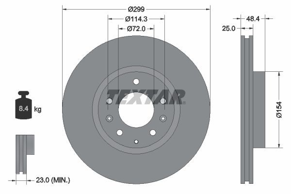Textar 92180703 - Brzdový kotúč -