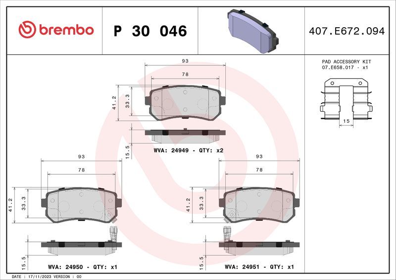 Brembo P30046